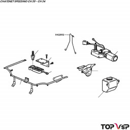 Crochet retenue de capot Chatenet Speedino pièces détachées voiturette sans permis