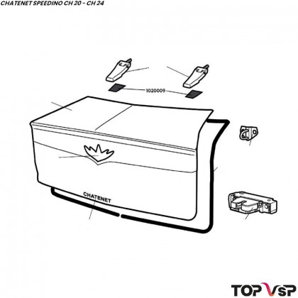 Joint sous charnière de coffre Chatenet Speedino - 1020009