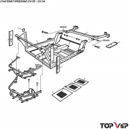 Silent bloc de train arrière Chatenet Speedino pièces véhicules sans permis origine