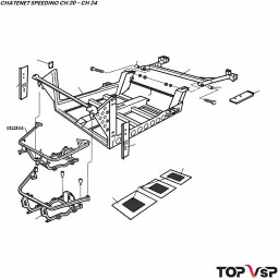 Berceau moteur pour calandre 2007 Chatenet Speedino Chatenet Speedino pièces vsp
