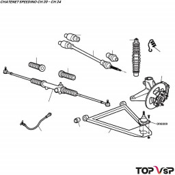 Rotule de direction diamètre 13 mm Chatenet Speedino pièces sans permis vsp