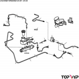 Maître cylindre Chatenet Speedino pièces détachées de voitures sans permis
