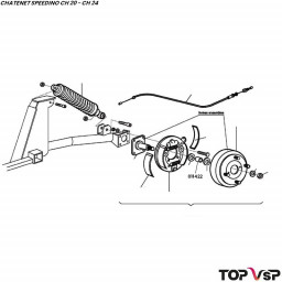 Entretoise de roulement pour tambour arrière Chatenet Speedino pièces mini car