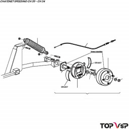 Garnitures de frein Chatenet Speedino pièces détachées mini voiture sans permis