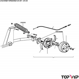 Amortisseur arrière droit gauche Chatenet Speedino pièces détachées petite sans permis