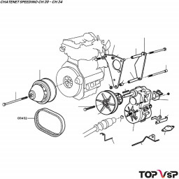 Courroie de variateur moteur Lombardini Focs Chatenet Speedino pièces détachées vsp