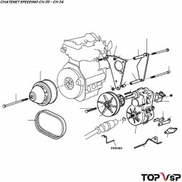 Sécurité courroie de variateur Chatenet Speedino pièces détachées de sans permis