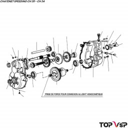 Joint spi entraîneur compteur Chatenet Speedino pièces détachées voiturettes sans permis