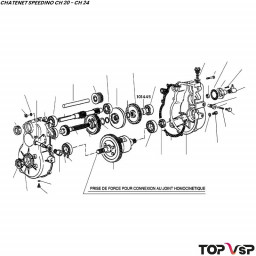 Entretoise d'engrenage d1097 Chatenet Speedino pièces détachées de véhicule sans permis