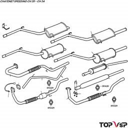 Silent bloc d'échappement Chatenet Speedino pièces de voitures sans permis neuves