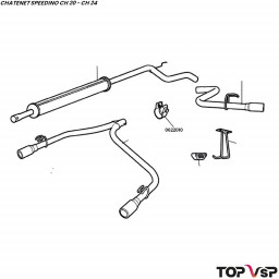 Colliers échappement pour véhicule sans permis Chatenet automobile Speedino