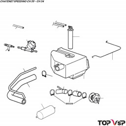Collier de durit de réservoir Chatenet Speedino pièces automobiles sans permis
