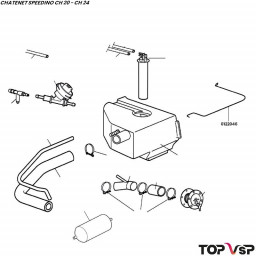 Support de réservoir 19 litres Chatenet Speedino pièces détachées voitures sans permis