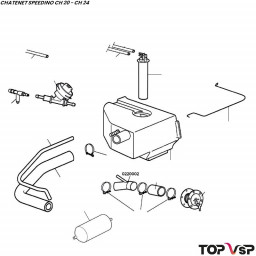 Goulotte de réservoir métal Chatenet Speedino - 0220002