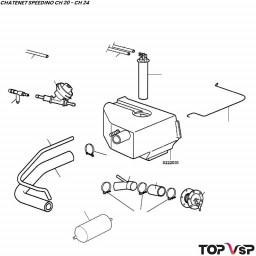 Réservoir à essence 19 litres Chatenet Speedino pièces détachées vsp mini car