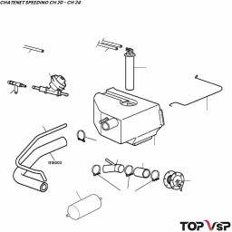 Durit de remplissage d'essence Chatenet Speedino pièces détachées auto sans permis