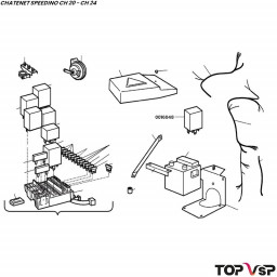 Centrale clignotante Chatenet Speedino pièces détachées mini auto sans permis