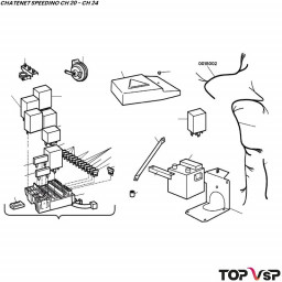 Faisceau moteur Chatenet Speedino pièces détachées de petite auto sans permis