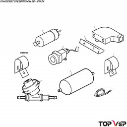 Support de pompe Chatenet Speedino pièces détachées mini voiturette sans permis