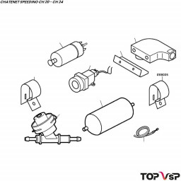 Support de filtre à gasoil Chatenet Speedino pièces détachées vieilles voitures sans permis
