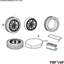Housse de roue de secours Chatenet Speedino - 0320013