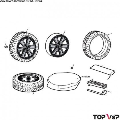 Housse de roue de secours Chatenet Speedino - 0320013