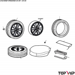 Roue jante alu 4.5x14 pouces Chatenet Speedino pièces détachées voiture sans permis