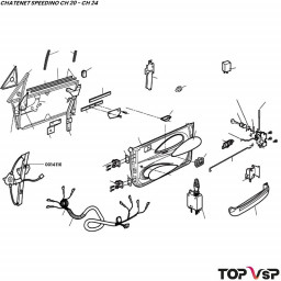 Lève-vitre électrique gauche Chatenet Speedino pièces de voitures sans permis