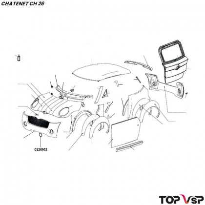 Obturateur antibrouillard avant Chatenet ch26 à Sporteevo ch 39 - 0226162