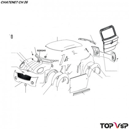 Renfort tôle d'auvent abs Chatenet ch 26 à Sporteevo ch 39 - 0226240