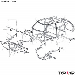 Silent bloc moteur Chatenet ch 26 pièces automobile sans permis