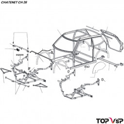 Berceau moteur assemblé Chatenet ch 26 à Sporteevo ch 39 - 0126091