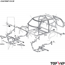 Triangle avant droit avec rotule Chatenet ch 26 à Sporteevo ch 39 - 0126094