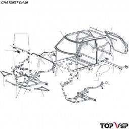 Support moteur avant Yanmar Chatenet ch 26 à Sporteevo ch 39 - 0126096