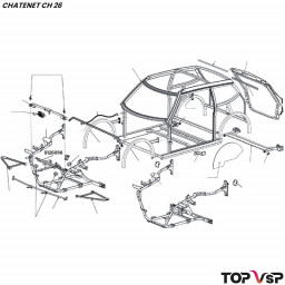 Support moteur avant Yanmar Chatenet ch 26 à Sporteevo ch 39 - 0126096