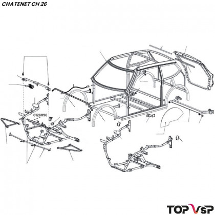 Support moteur avant Yanmar Chatenet ch 26 à Sporteevo ch 39 - 0126096