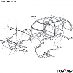 Châssis structure nu assemblé Chatenet ch 26-26L-28-30 - 0126154