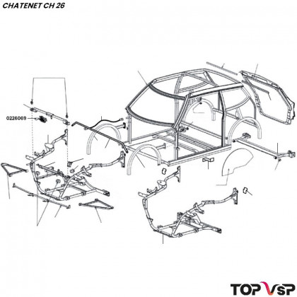 Serrure de capot Chatenet ch 26 à Sporteevo ch 39 - 0226069