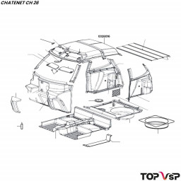 Habillage de pavillon ab Chatenet ch 26-28-30 et Pick up ch 33 - 0326016