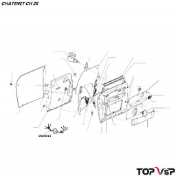 Faisceau de porte gauche 2ème génération Chatenet ch 26 à Sporteevo ch 39 - 0026044