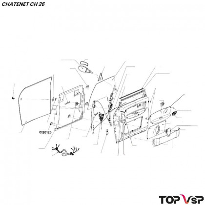 Equerre de fixation de lève-vitre Chatenet ch 26 à Sporteevo ch 39 - 0126125