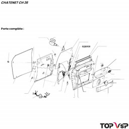 Tringle de porte droite avec mousse Chatenet ch 26 à Sporteevo ch 39 - 0226159