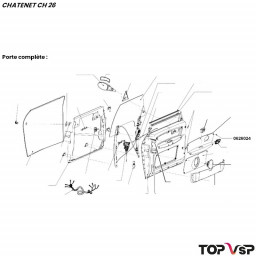 Vis inox fixation panneau de porte Chatenet ch 26 à Sporteevo ch 39 - 0626024