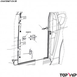 Fixation butée de porte Chatenet ch 26 à Sporteevo ch 39 - 0226072