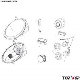 Feu de recul Chatenet ch 26 pièces détachées voitures sans permis
