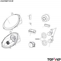 Catadioptre Chatenet ch 26 pièces détachées voiturettes sans permis neuves d'origine