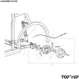 Entretoise de roulement de tambour de frein Chatenet ch 26 à Sporteevo ch 39 - 0117324