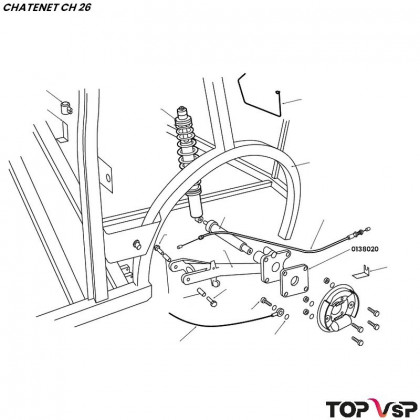 Entretoise de tambour de frein Chatenet ch 26 à Sporteevo ch 39 - 0138020