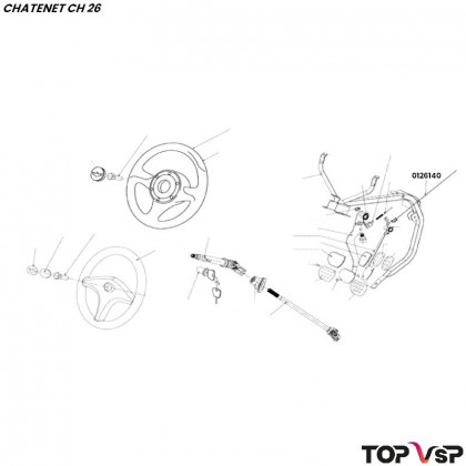 Câble d'accélérateur moteur Yanmar Chatenet ch 26 à Sporteevo ch 39 - 0126140