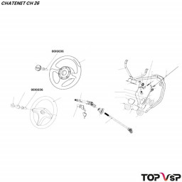 Vis de volant Chatenet ch 26 pièces détachées petite auto sans permis